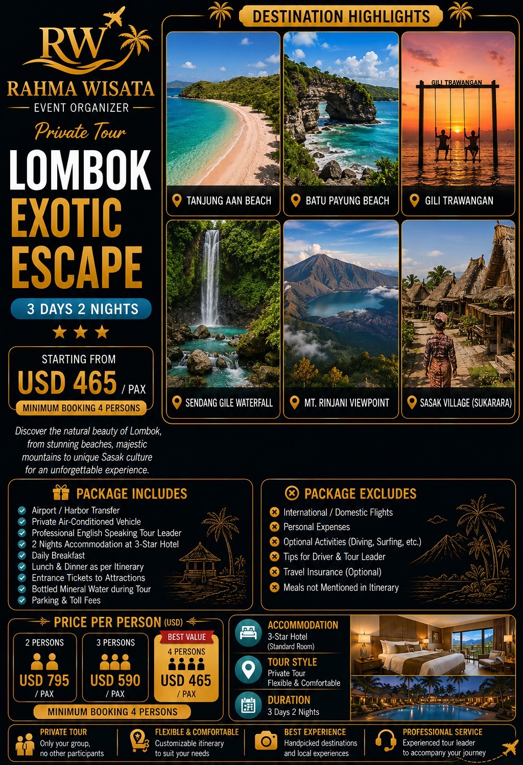 Paket Wisata Lombok 3D2N